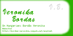 veronika bordas business card