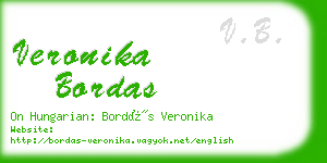 veronika bordas business card